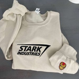 Stark Industries Embroidered Sweatshirt 2D Crewneck…