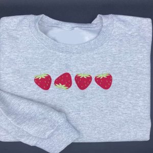 strawberry embroidered sweatshirt crewneck sweatshirt best gift for family sws2669 1.jpeg