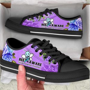 suicide prevention shoes bee aware low top shoes canvas shoes best gift for men and women.jpeg