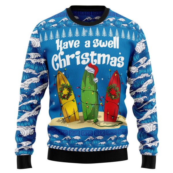 Surfer Swell Christmas T0311 Ugly Christmas Sweater – Noel Malalan
