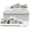 Teacher Sneakers Women Low Top Shoes Teacher Gift Idea NH09
