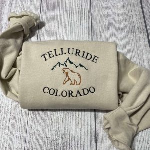Telluride Colorado Embroidered Sweatshirt 2D Crewneck…