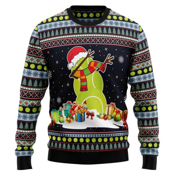 Tennis Snowman HT102910 Ugly Christmas Sweater –  Best Gift For Christmas