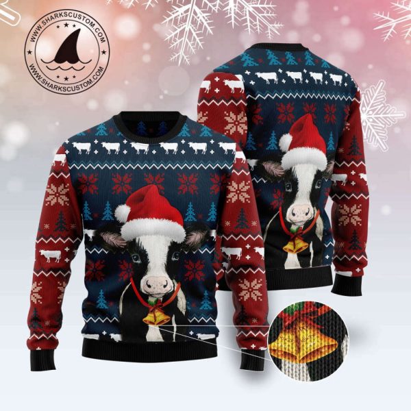 TG51021 Lovely Cow Ugly Christmas Sweater – Noel Malalan s Perfect Gift
