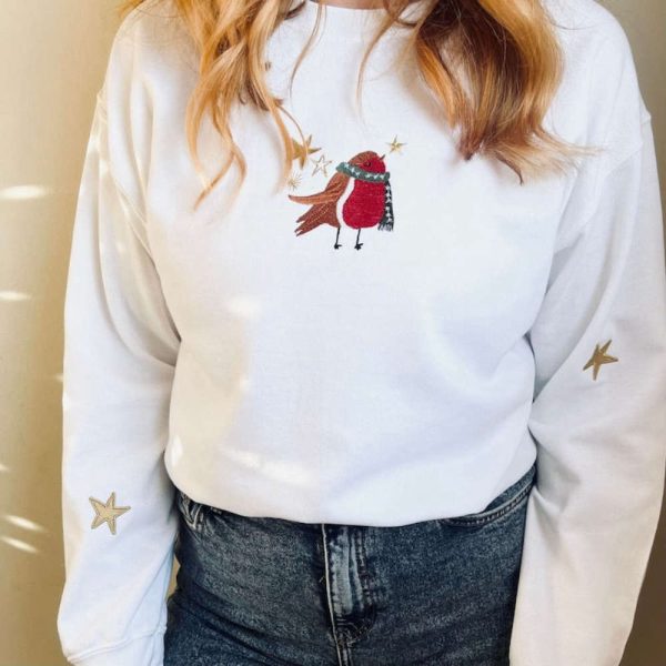 The Christmas Embroidered Sweatshirt 2D Crewneck Sweatshirt For Men And Women