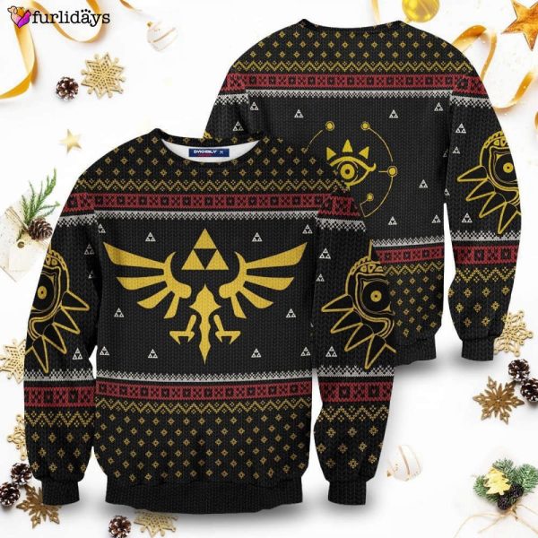 The Legend of Zelda Ugly Knitted Christmas Sweatshirt, The Legend of Zelda Xmas Sweater, Christmas Sweater, Ugly Christmas Sweater