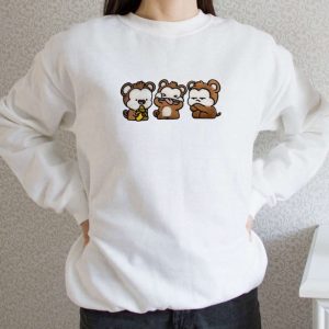 three monkey embroidered sweatshirt 2d crewneck sweatshirt for family 1 1.jpeg