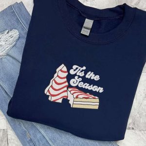 tis the season embroidered tis the season sweatshirt christmas sweatshirt christmas cake sweatshirt funny christmas sweatshirt 4.jpeg