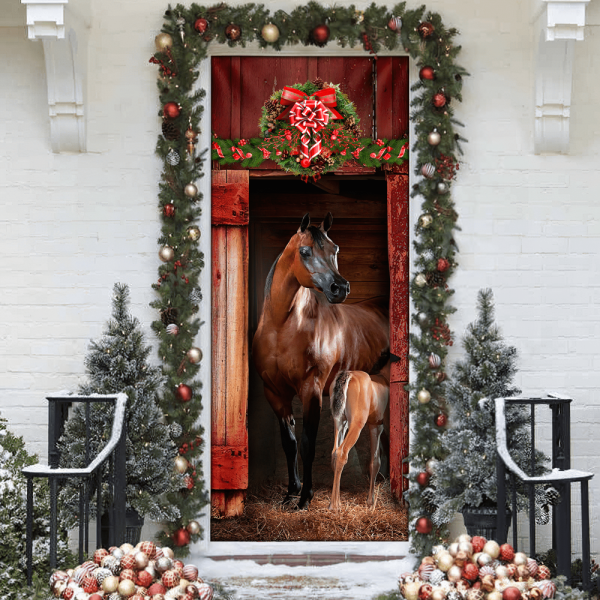 Arabian Horse Barn Door Cover Gifts For Home Decor Christmas Day