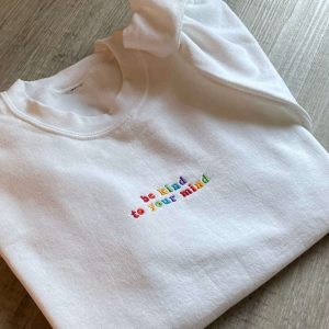 Trendy Quote Embroidered Sweatshirt Crewneck Sweatshirt…