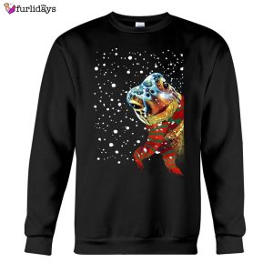 Turtle Christmas Sweatshirt Funny Turtle Graphic…