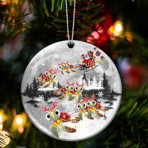 Turtle Sleigh Of Santa Christmas Ornament…