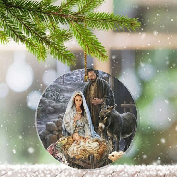 Turtle Witness Jesus Savior Is Born Christmas Ornament Christmas Decorations