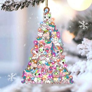 Unicorn Christmas Ornament Cute Unicorn Christmas…