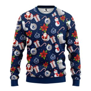 vancouver canucks santa claus snowman christmas ugly sweater gift for christmas .jpeg