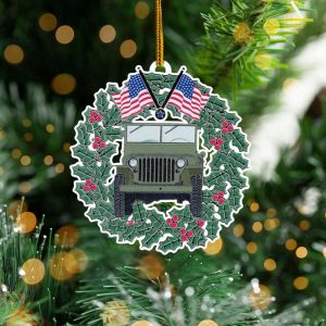 Veterans Jeep Christmas Ornament Military Jeep…