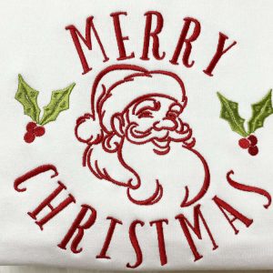 vintage santa christmas embroidered sweatshirt merry christmas embroidered hoodie christmas crew neck sweatshirt 1.jpeg