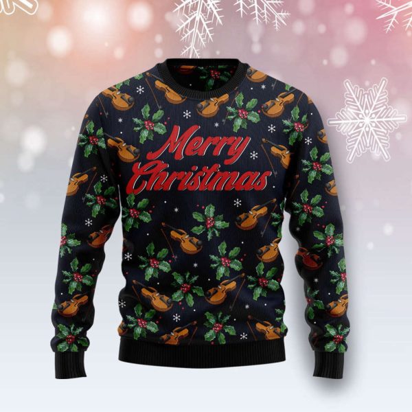 Violin Christmas T910 Ugly Sweater – Noel Malalan s Signature Gift