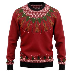 Violin Lover HZ92803 Ugly Christmas Sweater…