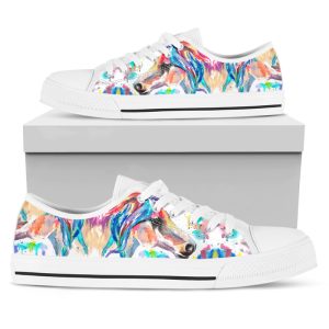 Stunning Watercolor Horse Canvas Shoes –…