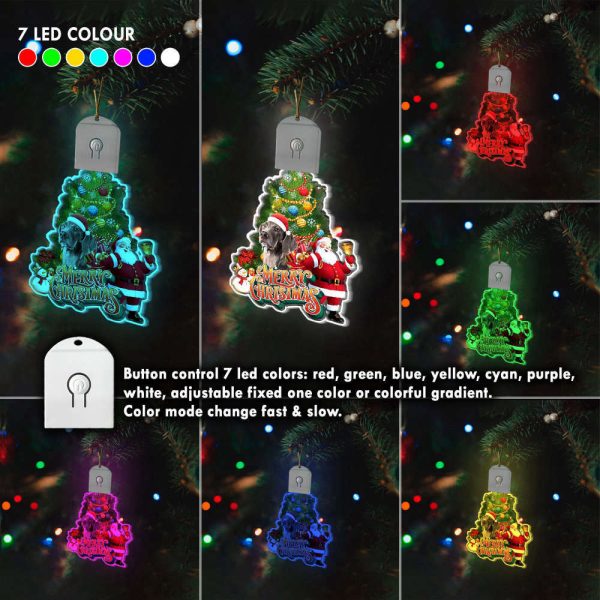 Weimaraner Christmas Light Ornaments Led Christmas Tree Ornaments Dog Owners Gift