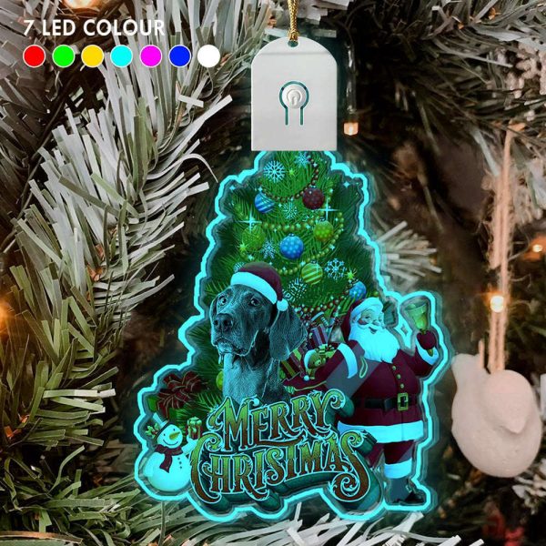 Weimaraner Christmas Light Ornaments Led Christmas Tree Ornaments Dog Owners Gift