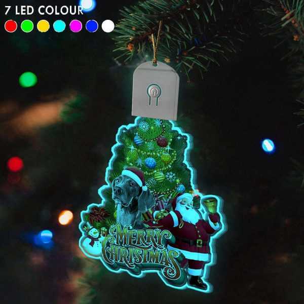 Weimaraner Christmas Light Ornaments Led Christmas Tree Ornaments Dog Owners Gift