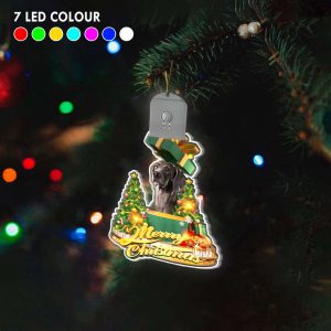 weimaraner led christmas tree ornaments 2022 lighted christmas ornament dog lovers gift 2.jpeg