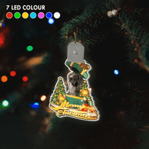 weimaraner led christmas tree ornaments 2022 lighted christmas ornament dog lovers gift.gif