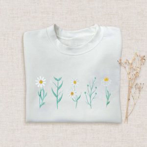 wildflowers embroidered halloween sweatshirt 2d crewneck sweatshirt for men and women sws2983 2.jpeg