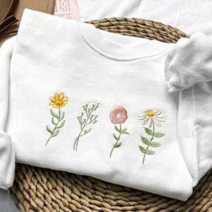 wildflowers embroidered sweatshirt 2d crewneck sweatshirt best gift for family sws3224 1.jpeg