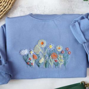 wildflowers embroidered sweatshirt 2d crewneck sweatshirt gift for family 2 734.jpeg