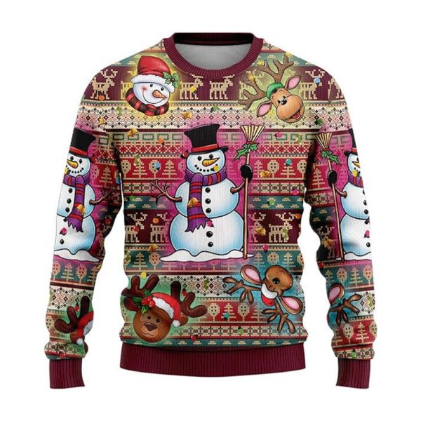 Xmas New Year Ugly Christmas Sweaters, Mens Sweater Xmas Holiday Sweatshirt For Men