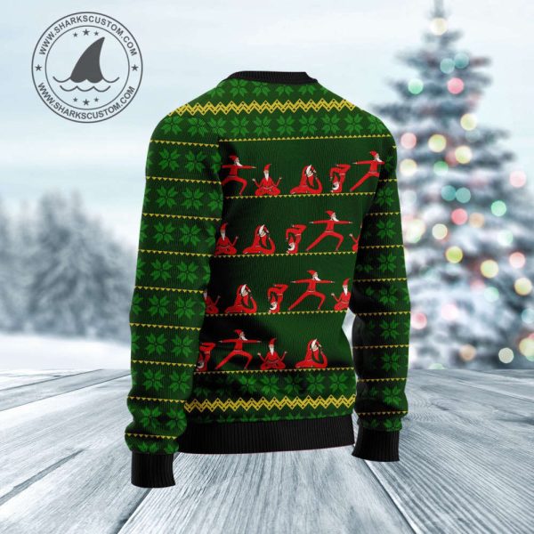 HZ102111 Yoga Christmas Ugly Christmas Sweater by Noel Malalan