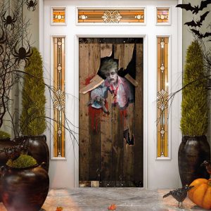 Zombie Halloween Door Cover Decorations for…