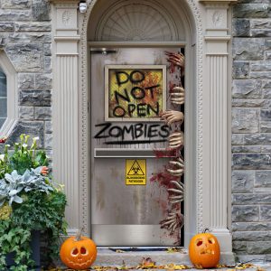 zombies lab do not open halloween door cover decorations for front door 1.jpeg