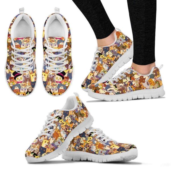 Cat Lovers Women’s Sneakers, For Women Comfortable Walking Running Lightweight Casual Shoes