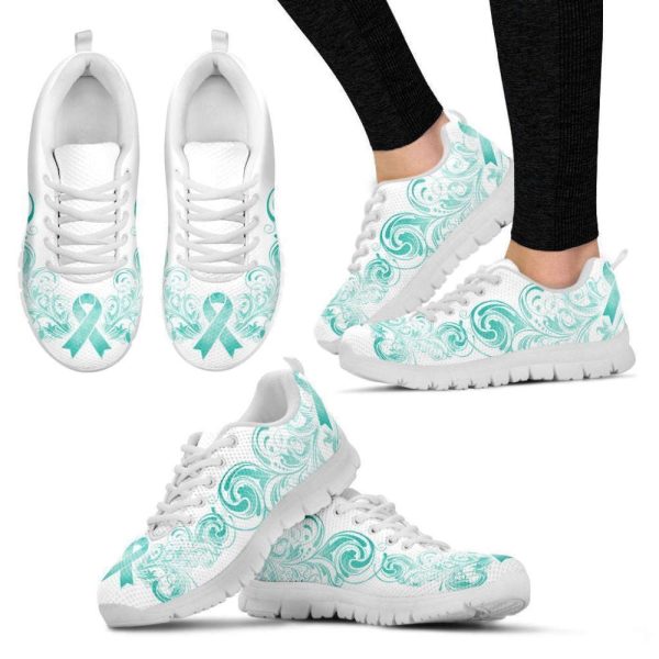 Cervical Cancer Awareness Women’s Sneakers, For Women Comfortable Walking Running Lightweight Casual Shoes