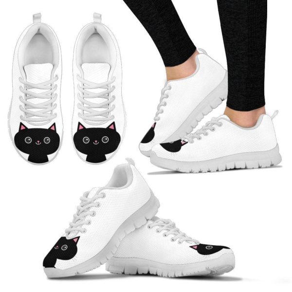 Black Cat Women’s Sneakers For Men Women Comfortable Walking Running Lightweight Casual Shoes