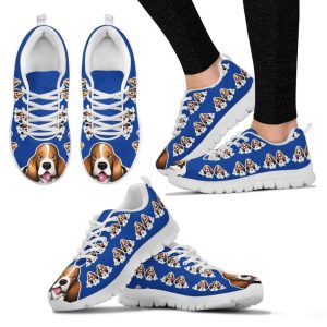 Basset Hounds Women’s Sneakers For Women…