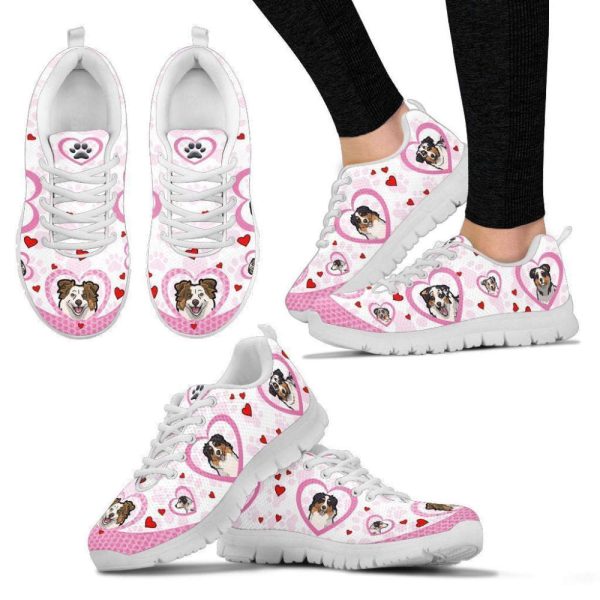 Australian Shepherd Women’s Sneakers For Men And Women Comfortable Walking Running Lightweight Casual Shoes