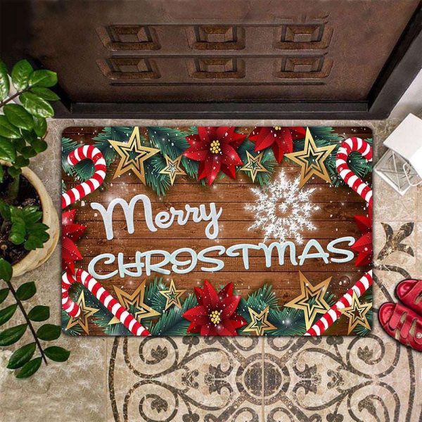 Merry Christmas Doormat Holiday Christmas Gift Home Decor Doormat Gift Idea