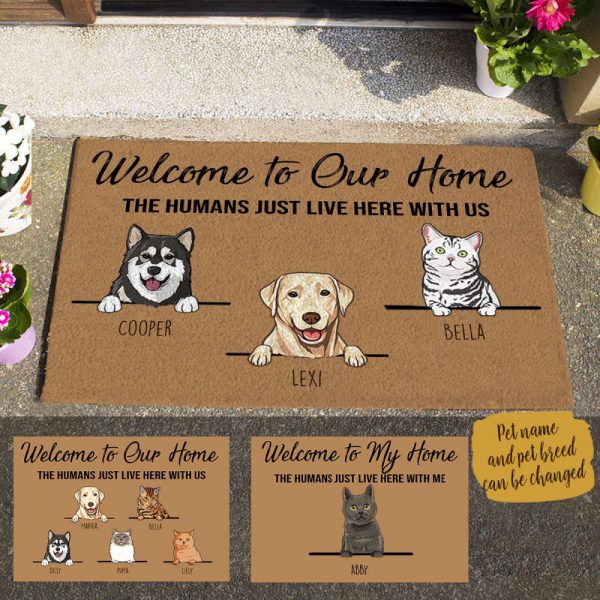 Welcome To My Home Personalized Doormat Gift For Pet Lover
