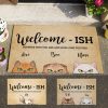Irritated Cat Welcome-ish Depends Custom Doormat Gift For Cat Lovers