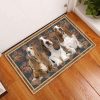Basset Hound Floral Paw – Dog Doormat, Gift Home Decor Gift For Dog Lovers