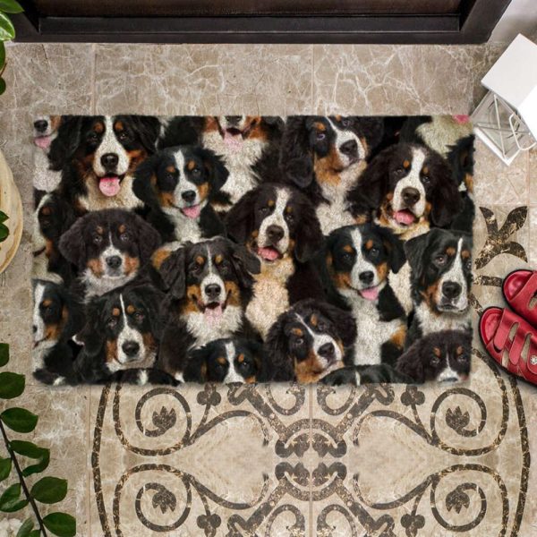 A Bunch Of Bernese Mountains Doormat – Xmas Welcome Mats – Gift For Dog Lovers