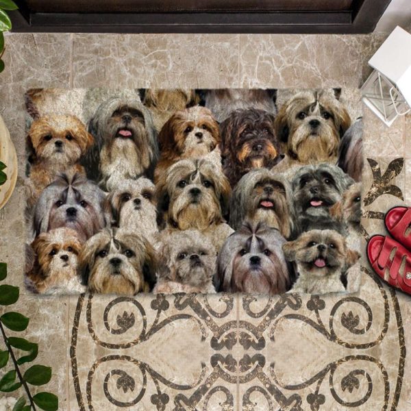 A Bunch Of Shih Tzus Doormat – Xmas Welcome Mats – Gift For Dog Lovers