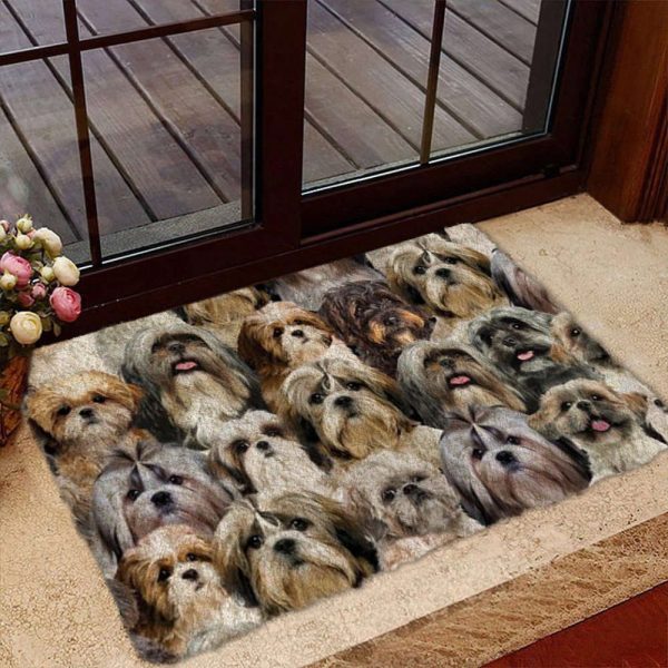 A Bunch Of Shih Tzus Doormat – Xmas Welcome Mats – Gift For Dog Lovers