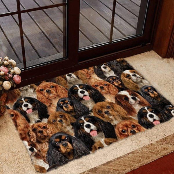 A Bunch Of Cavalier King Charles Spaniels Doormat – Xmas Welcome Mats – Gift For Dog Lovers