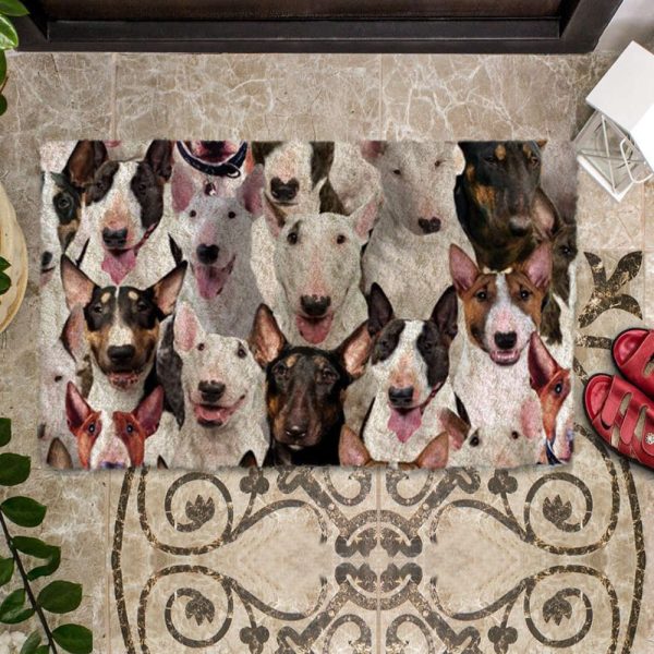 A Bunch Of Bull Terriers Doormat – Xmas Welcome Mats – Gift For Dog Lovers